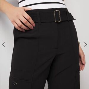 White House Black Market Black Belted Trousers